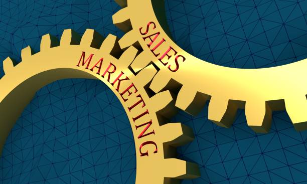 istock Sales and Marketing text on the Gears. 845778286