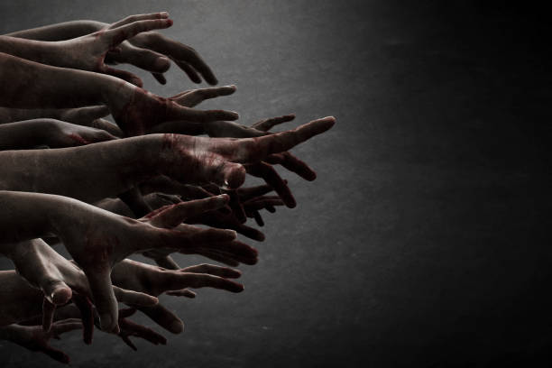zombie hands - apocalypse date imagens e fotografias de stock