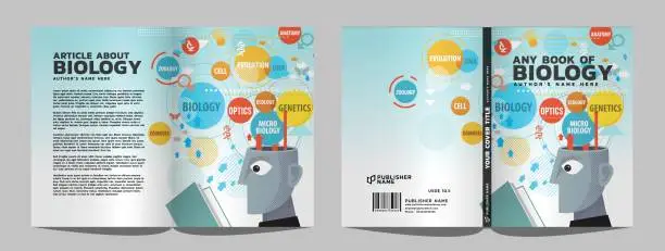 Vector illustration of Reading Book cover & article design