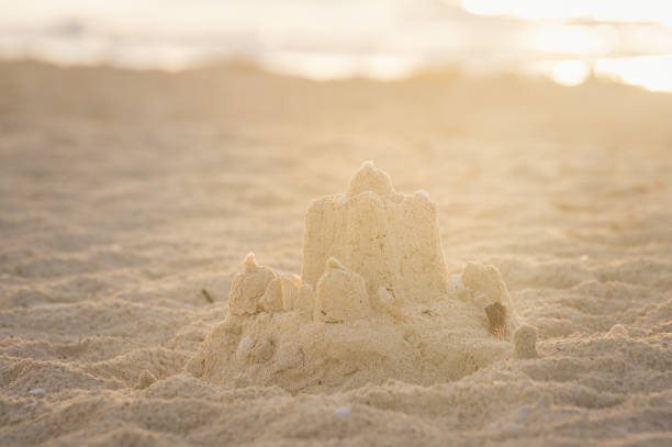 istock Holiday concept with sandcastle on the seaside 845797328