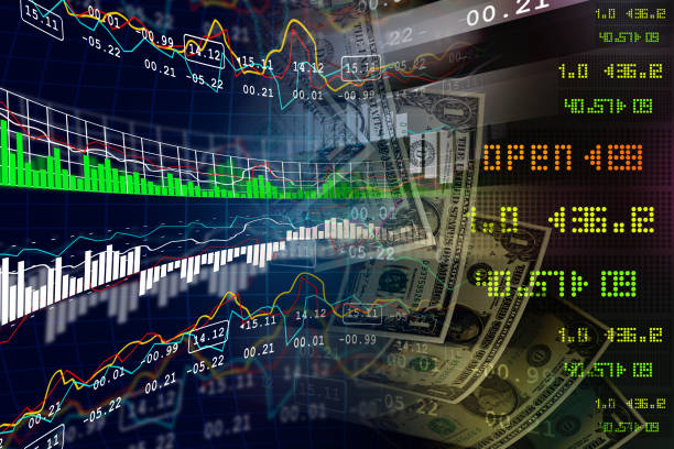 istock Monetary concept and market analysing graph 845799442