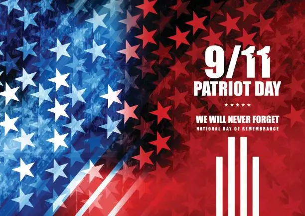 Vector illustration of September 11 Patriot Day background