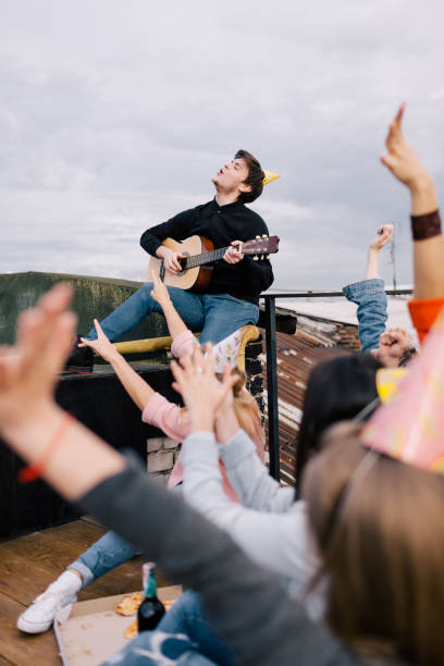 istock Musician live performance at birthday party 845800056