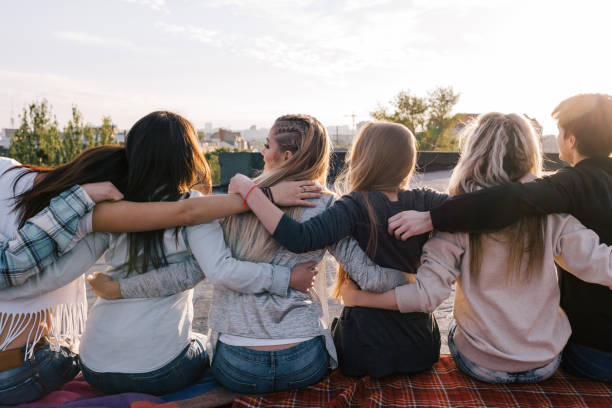 istock Strong friendship. Happy pastime outside 845800096