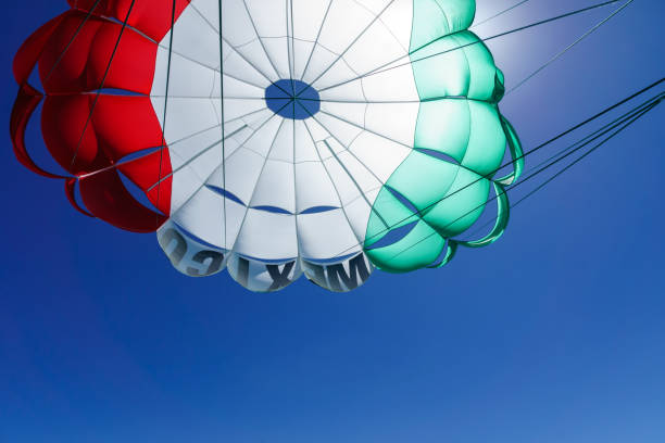 istock Mexican parasail wing pulled by the sea in the sky 845805284