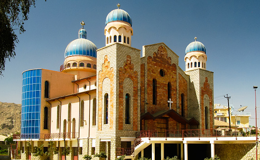 Vista exterior a San Antonios Church, Keren, Eritrea photo