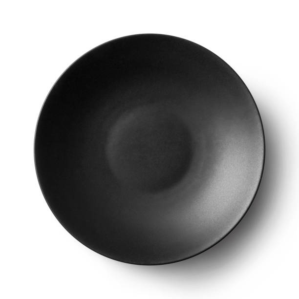 istock Simple circular porcelain plate isolated on whit 845813898