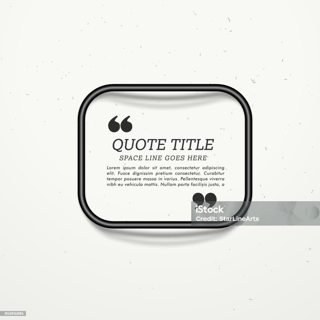 Message Fram Box Quotation Frame Box For Your Message Stock Illustration - Download ...