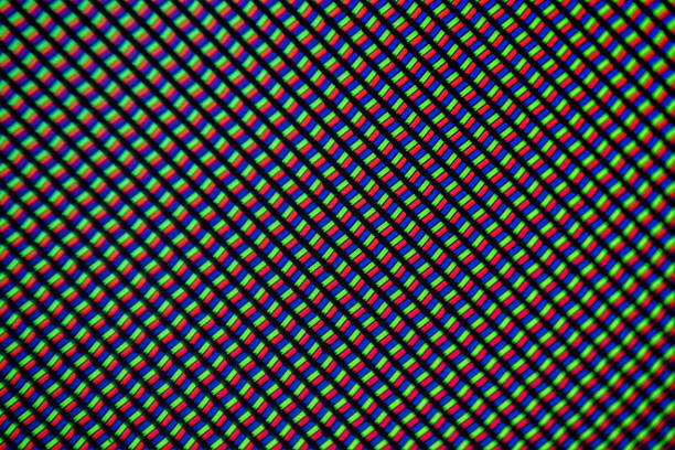 istock Light photomicrograph of a mobile LCD screen seen through a microscope 845821890