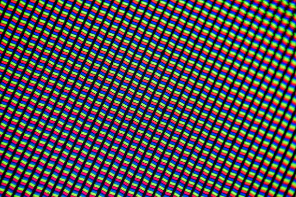 istock Light photomicrograph of a mobile LCD screen seen through a microscope 845822026