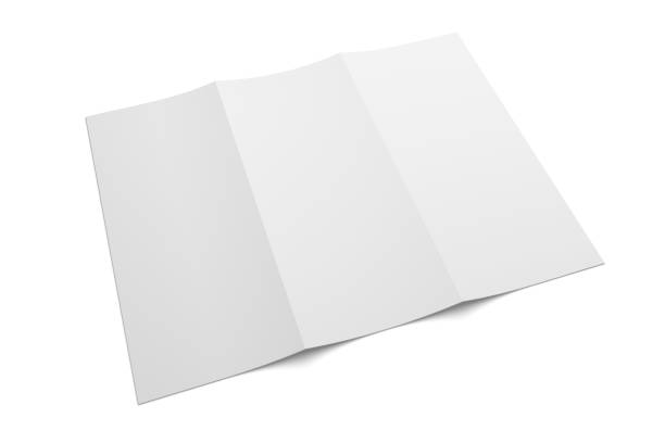 istock Tri fold brochure 3D illustration mockup isolated on white No. 5 845835140