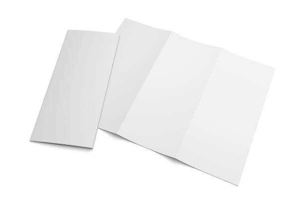 istock Tri fold brochure 3D illustration mockup isolated on white No. 6 845835228