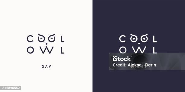 Minimalistic And Stylish Emblem Owl Modern Typography And Identity For Your Company Stock Illustration - Download Image Now