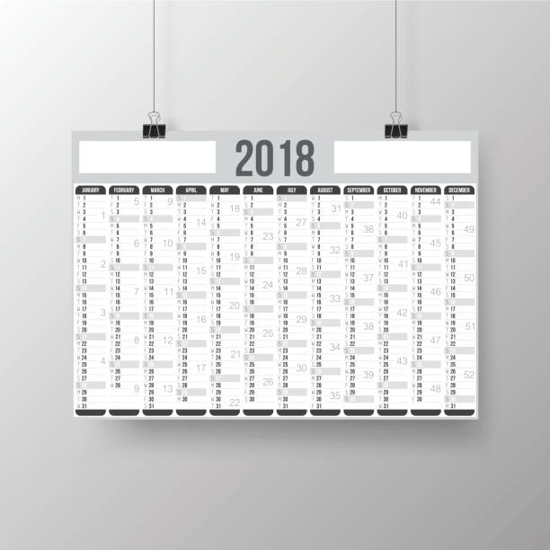 Calendar 2018 - Poster on gray brackground Calendar poster 2018 in horizontal position, isolated on an gray background - International version







 2018 calendar stock illustrations