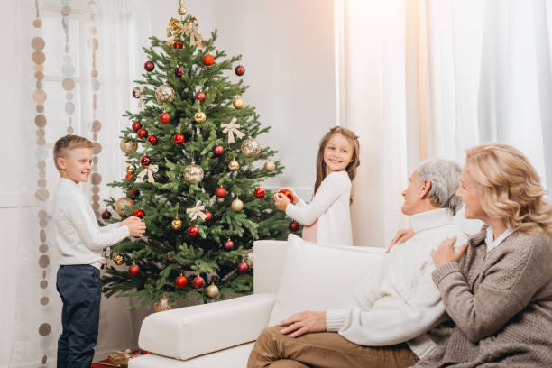 istock happy family celebrating christmas 845841410