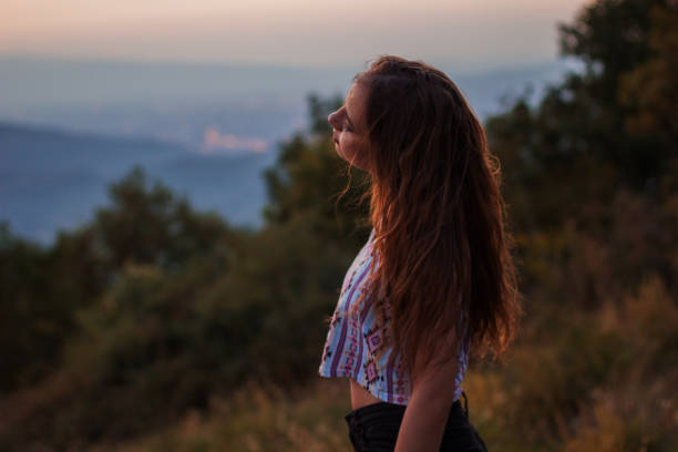 istock Young beautiful girl with long hair 845843908