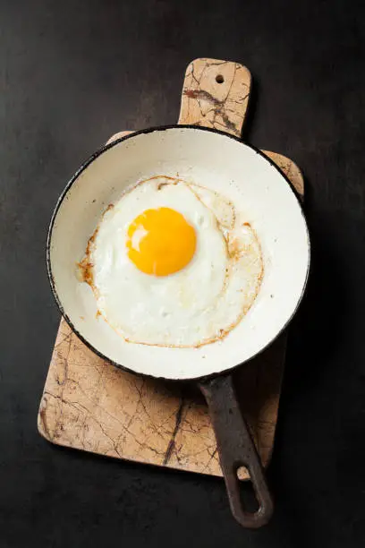 Sunny side up egg in cast iron panSunny side up egg in cast iron pan