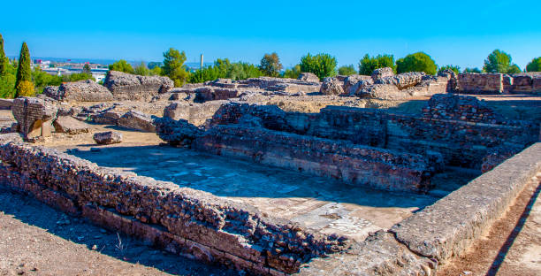 Italica Roman ruins in Seville. Andalucia. Spain. Italica Roman ruins in Seville. Andalucia. Spain. italica spain stock pictures, royalty-free photos & images