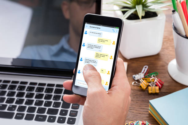 istock Person Sending Text Message On Mobile Phone 845855046