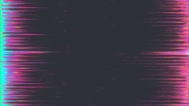 уникальный дизайн абстрактный цифровой пиксель шум сбой ошибка видео повреждение - television television static poltergeist broken стоковые фото и изображения