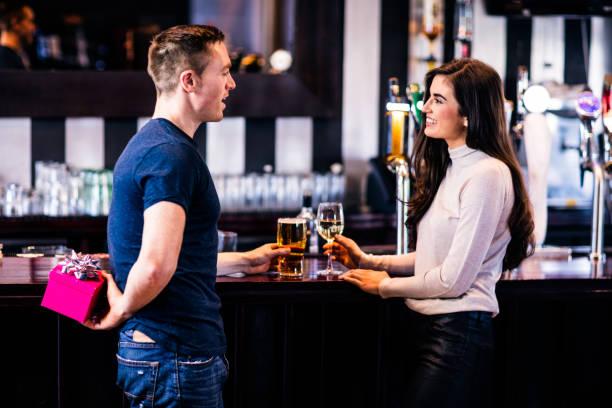 istock Man about to give a present to his girlfriend 845877414