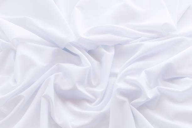 istock White cloth background and texture, Grooved of white fabric abstract 845877860