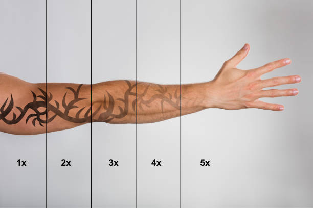Apache horse tattoo on mans arm.