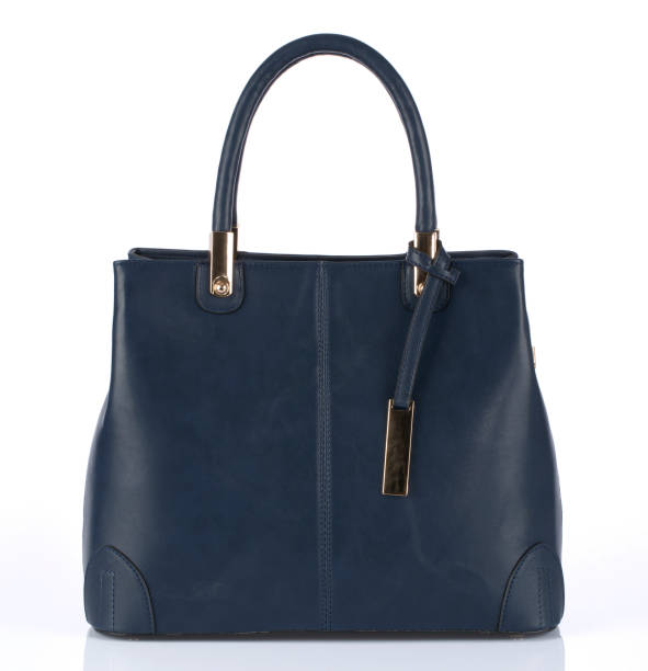 istock Leather Women's handbag on white background 845878838