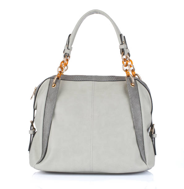 istock Leather Women's handbag on white background 845881056