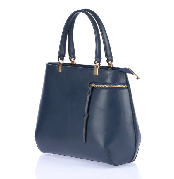 istock Leather Women's handbag on white background 845881108