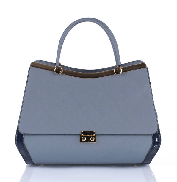 istock Leather Women's handbag on white background 845881146