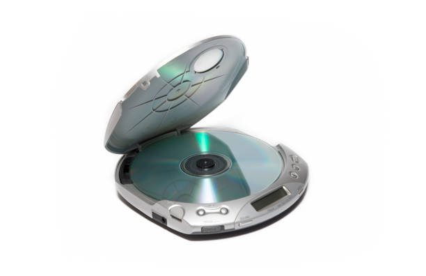 Portable Cd Player Portable Cd Player Isolated On White Background minidisc stock pictures, royalty-free photos & images