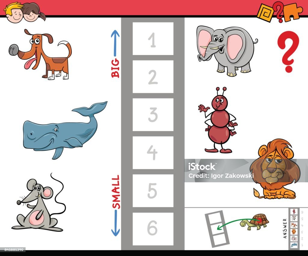 Ilustración de Más Grande Animales De Dibujos Animados Juegos Para Niños y  más Vectores Libres de Derechos de Animal - iStock