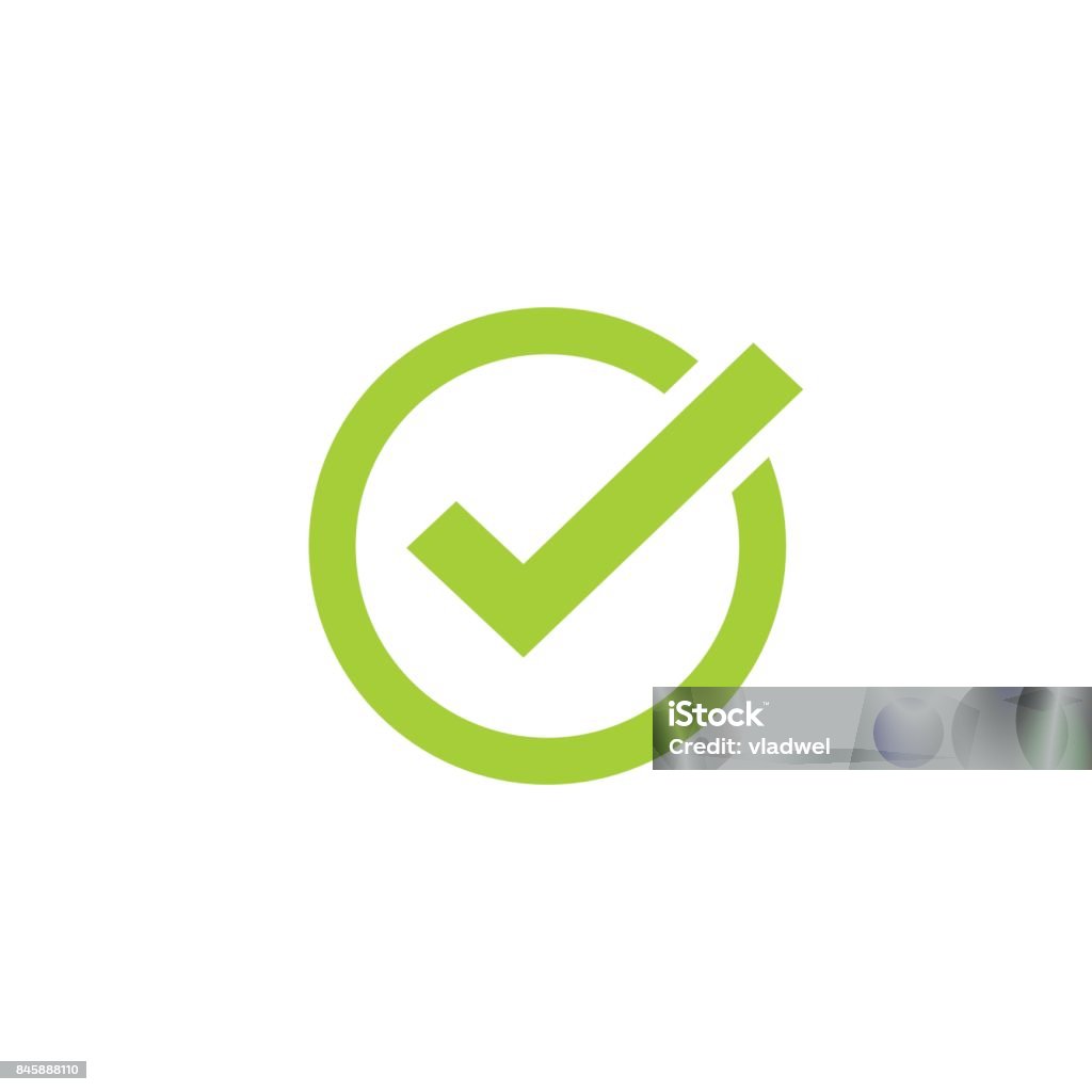 Tick icon vector symbol, green checkmark isolated, checked icon or correct choice sign, check mark or checkbox pictogram Tick icon vector symbol, green checkmark isolated on white background, checked icon or correct choice sign, check mark or checkbox pictogram Check Mark stock vector