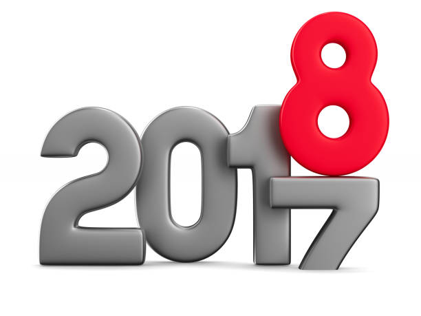 istock 2018 new year. Isolated 3D illustration 845910574