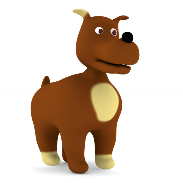 istock dog on white background. Isolated 3d illustration 845910592