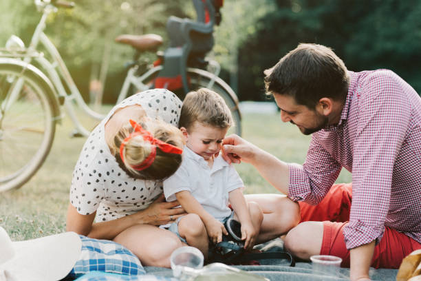 istock Young family on a picnic 845911578