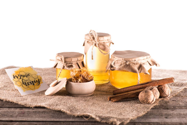 istock honey in glass jars and card 845911868