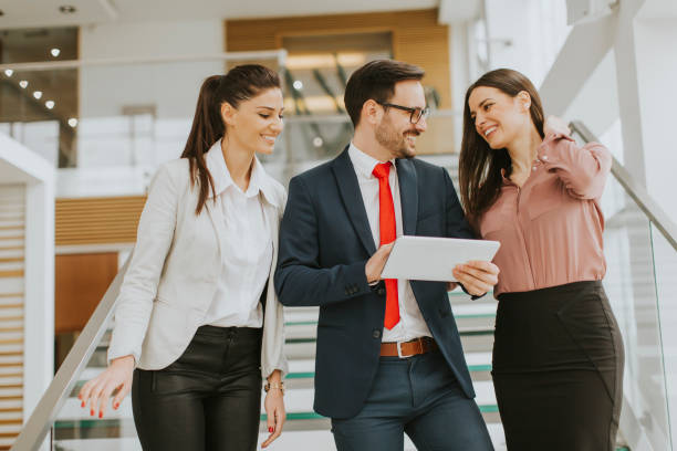 istock Young business people on stairs 845911992
