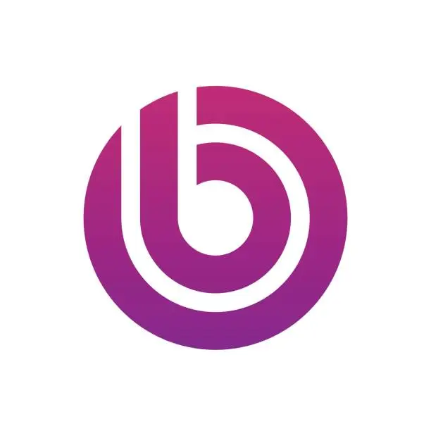 Vector illustration of letter B icon concept