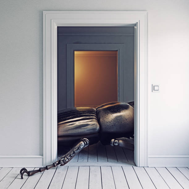 The giant insect in the room. 3d rendering concept