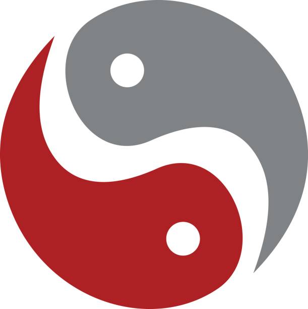 письмо s инь ян - alternative therapy yin yang symbol tao alternative medicine stock illustrations