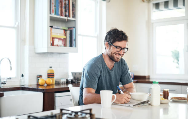 istock The morning crossword puzzle - Brain exercises at breakfast 845919858