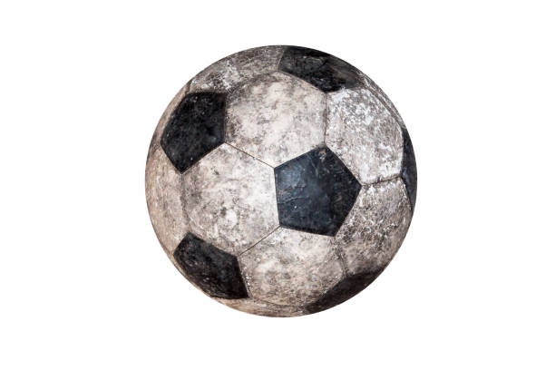 istock Black and white soccer ball 845927456