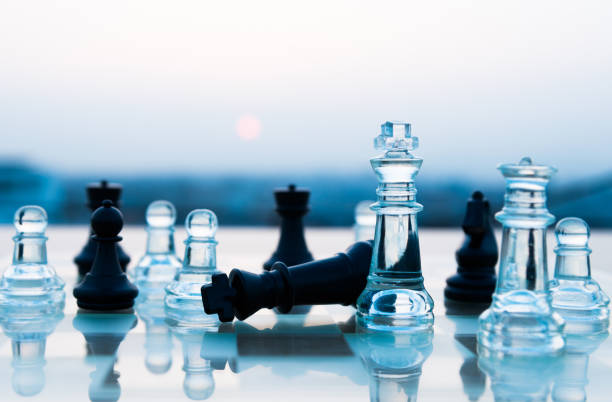 istock The black king lying on the board 845932920