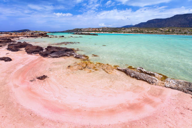istock Elafonissi beach with pink sand on Crete 845939750