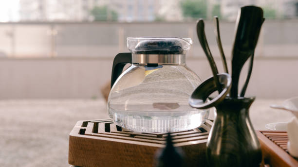 istock Tea tools for traditional Chinese and Japanese tea close-up. Tea ceremony and tea tools for her. The traditions of tea drinking in the world 845942962