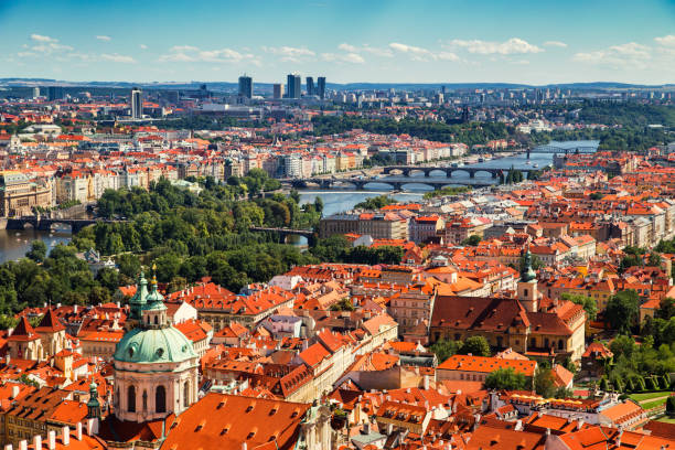 istock Aerial view to Prague 845945700