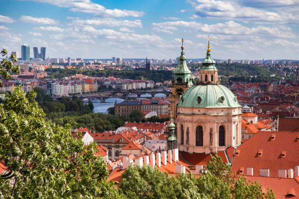 istock Aerial view to Prague 845946012