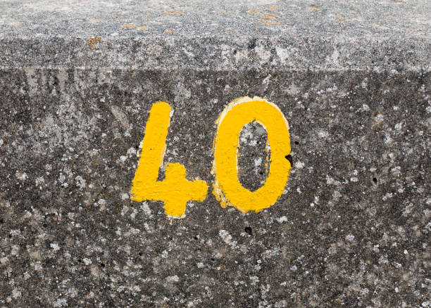 istock a yellow numbering with paint on sea front wall Harwich 40 845950012